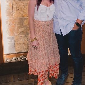 FP floral midi skirt